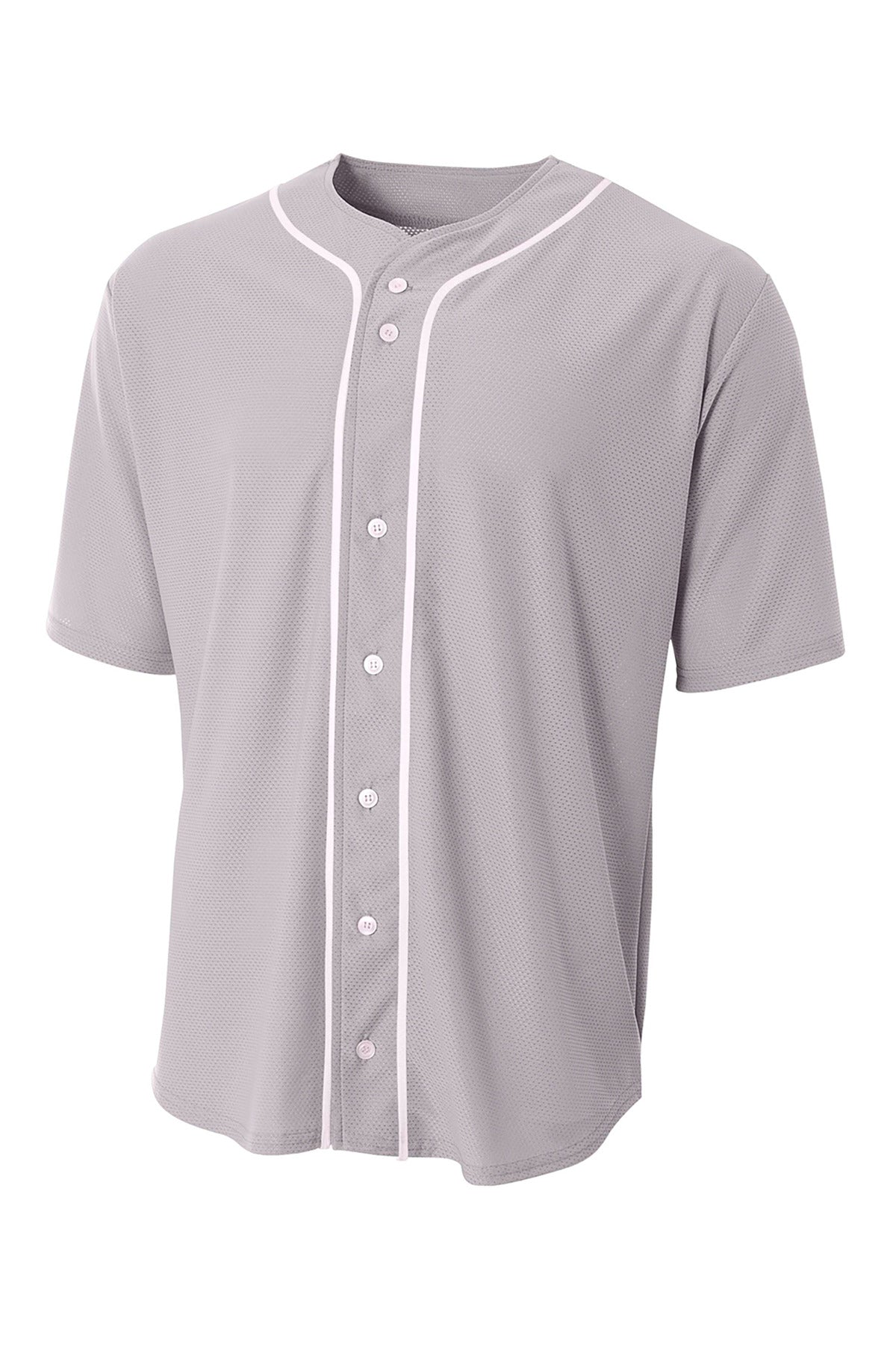 Short Sleeve Full-Button Baseball Top