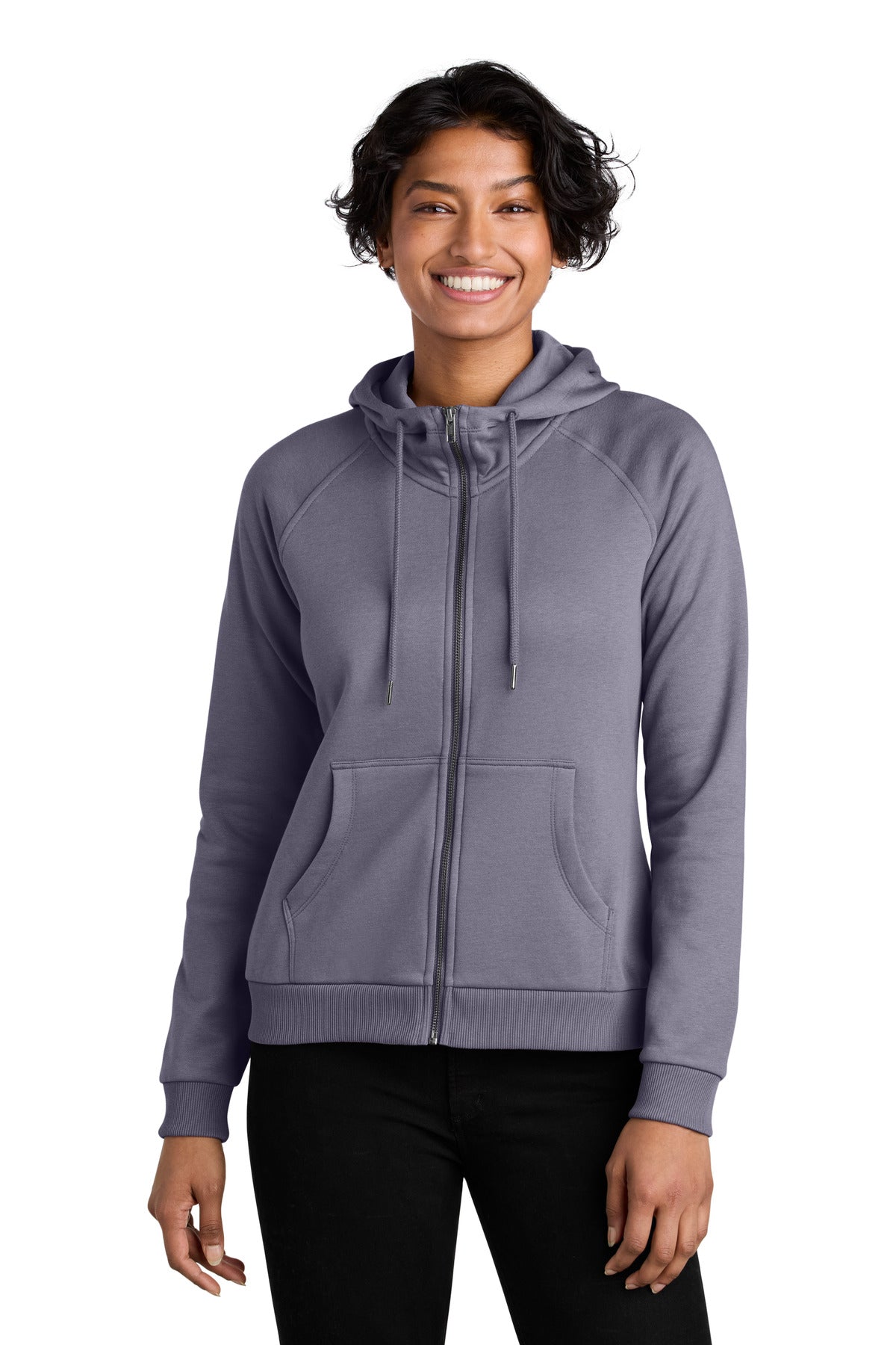 Women's Organic CVC Fleece Full-Zip Hoodie