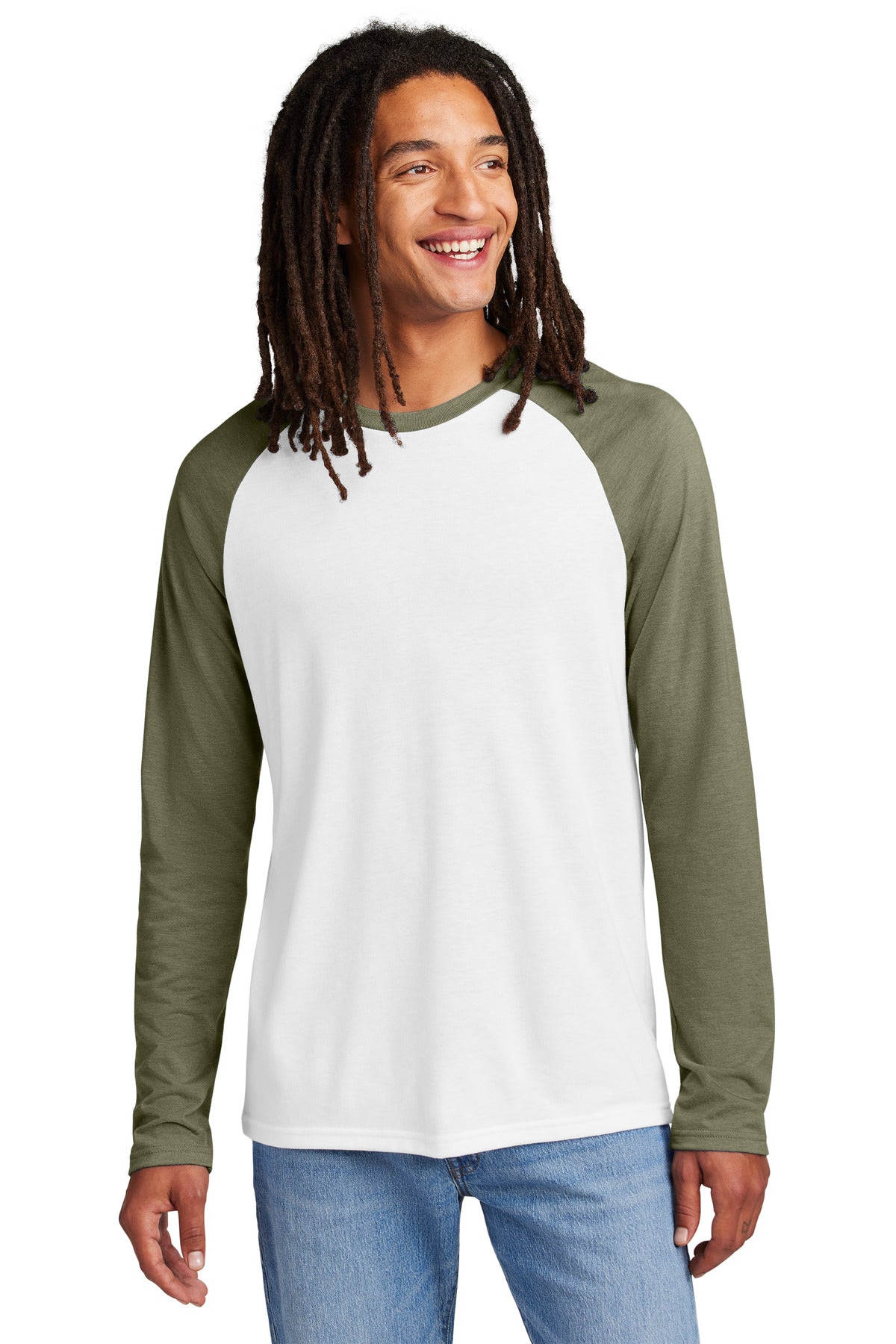 Unisex Tri-Blend Long Sleeve Colorblock Raglan