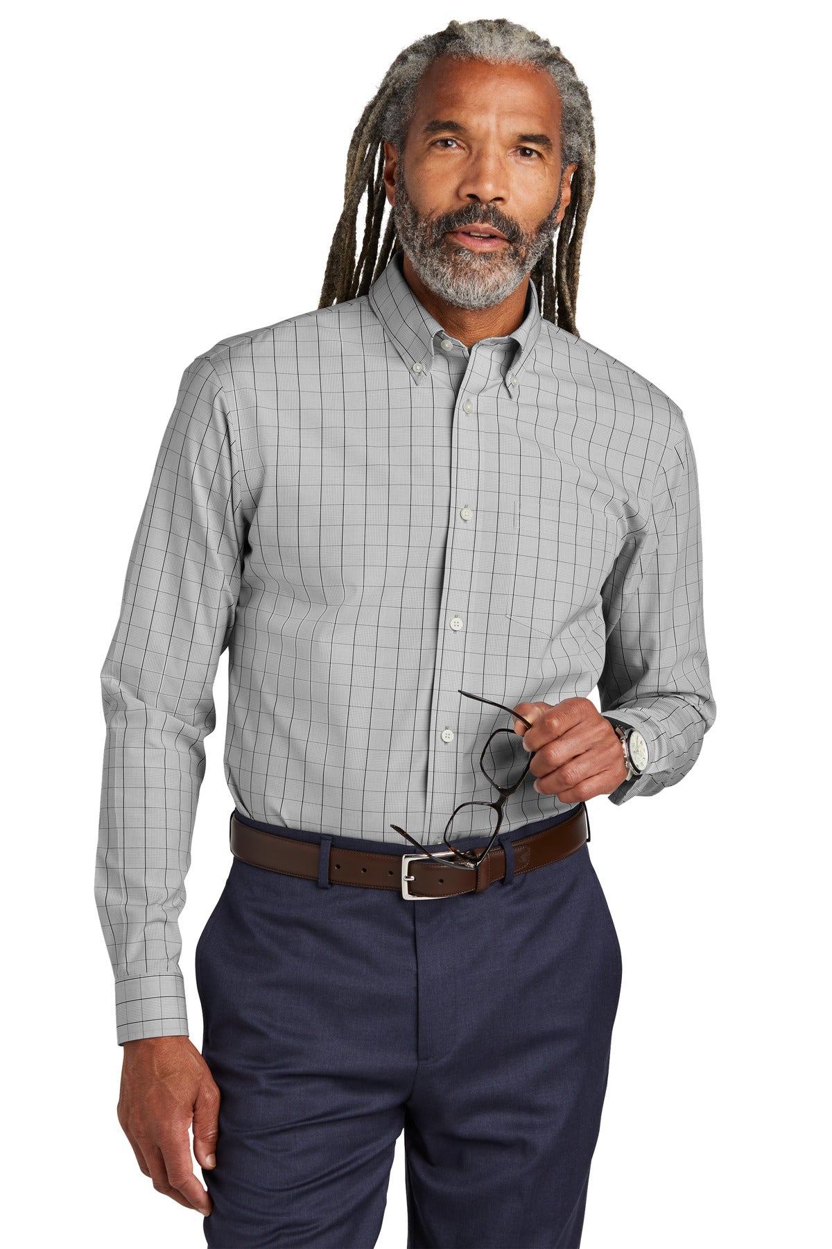 Wrinkle-Free Stretch Patterned Shirt