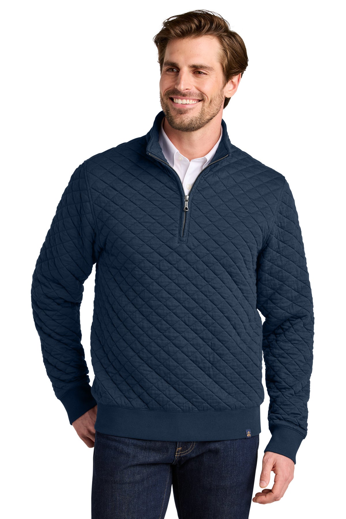 Diamond Quilt Quarter-Zip Fleece