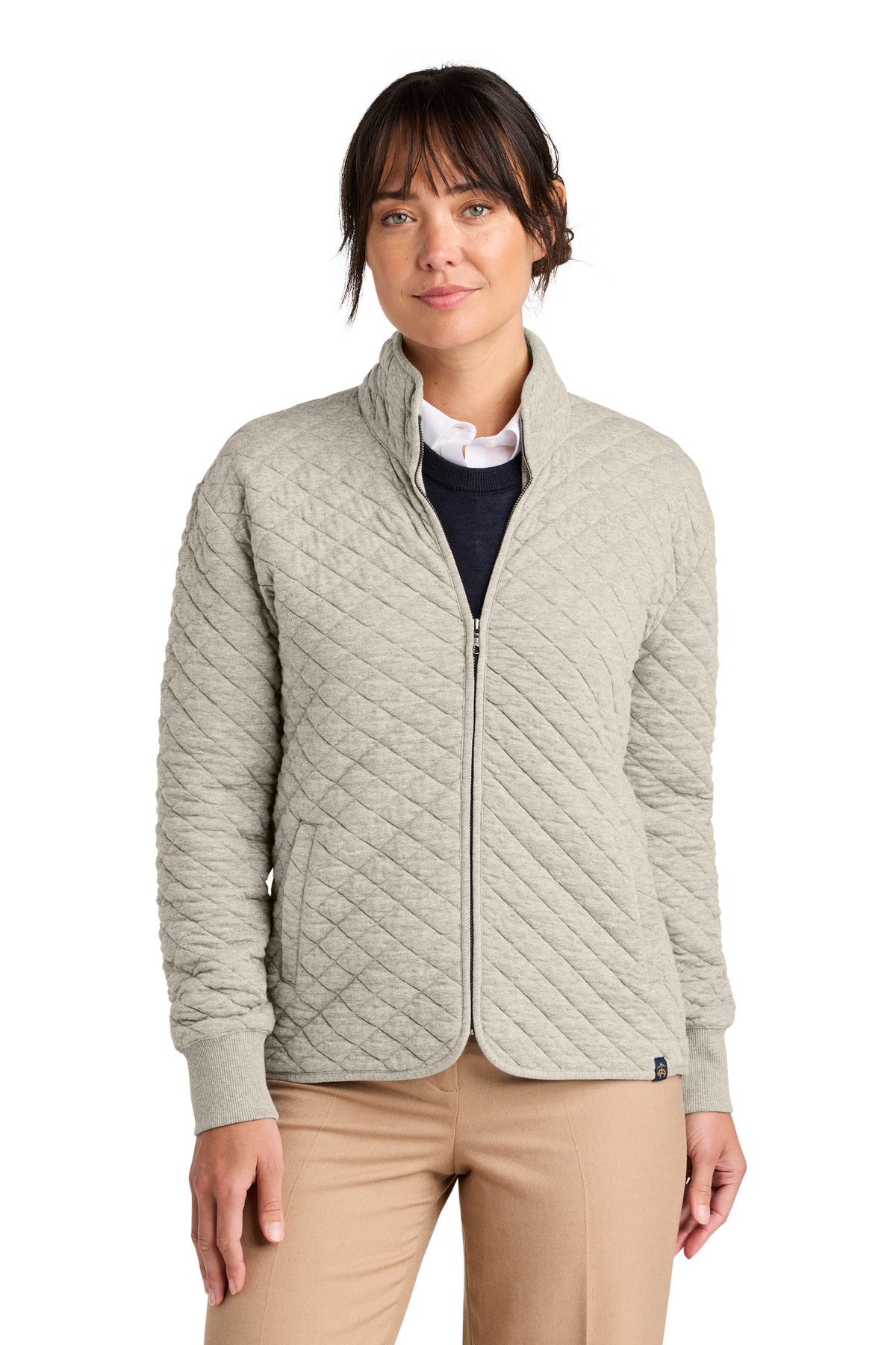 Women's Diamond Quilt Full-Zip Fleece Jacket
