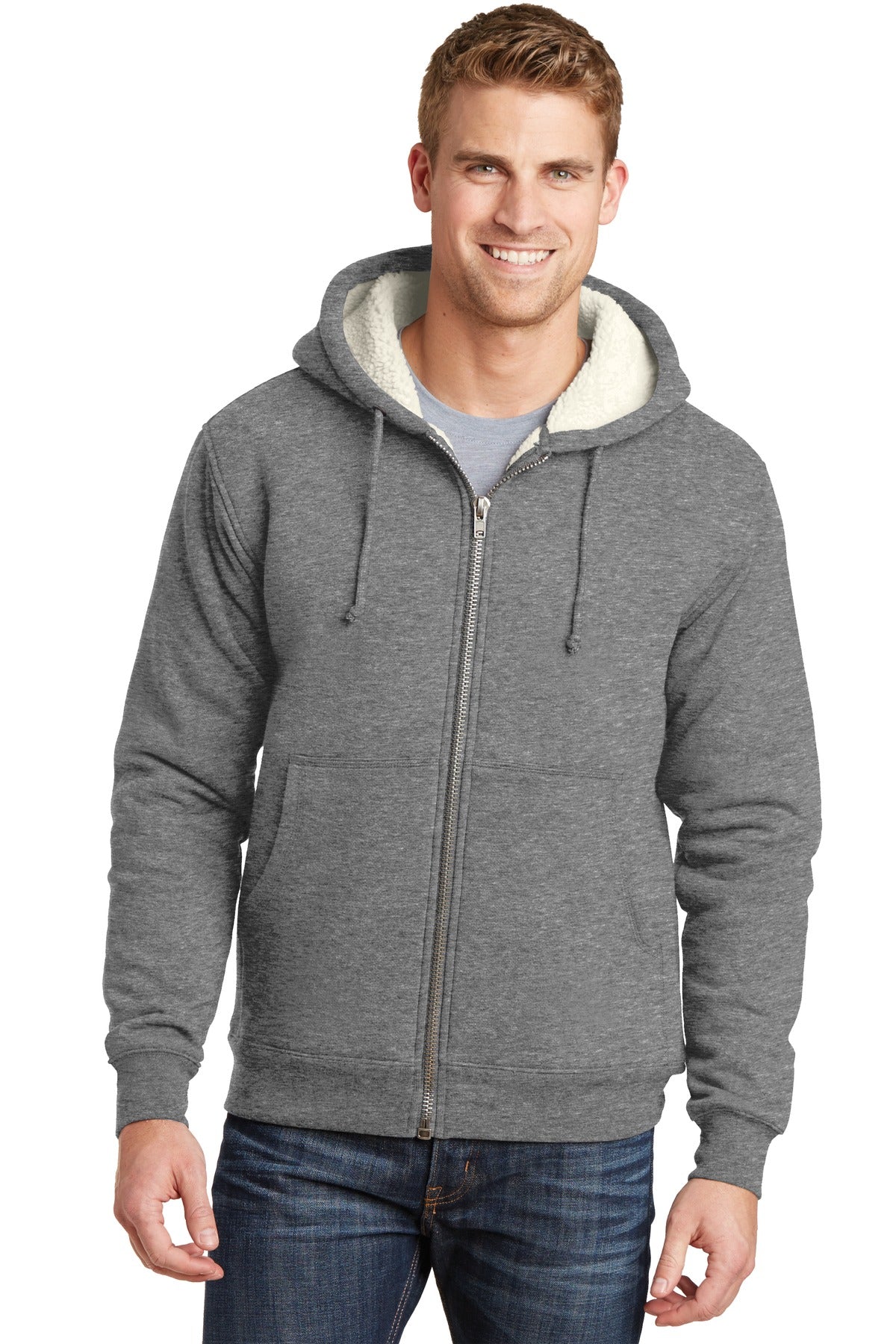 CornerStone ® Heavyweight Sherpa-Lined Hooded Fleece Jacket. CS625