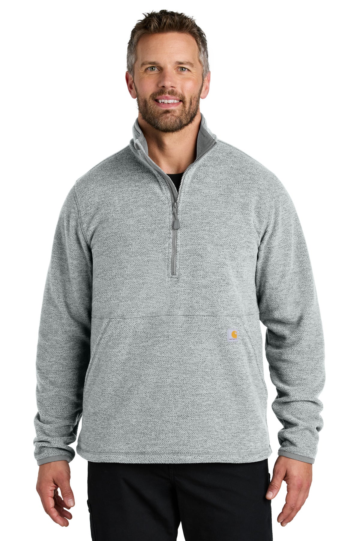 Textured 1/2-Zip Fleece Jacket