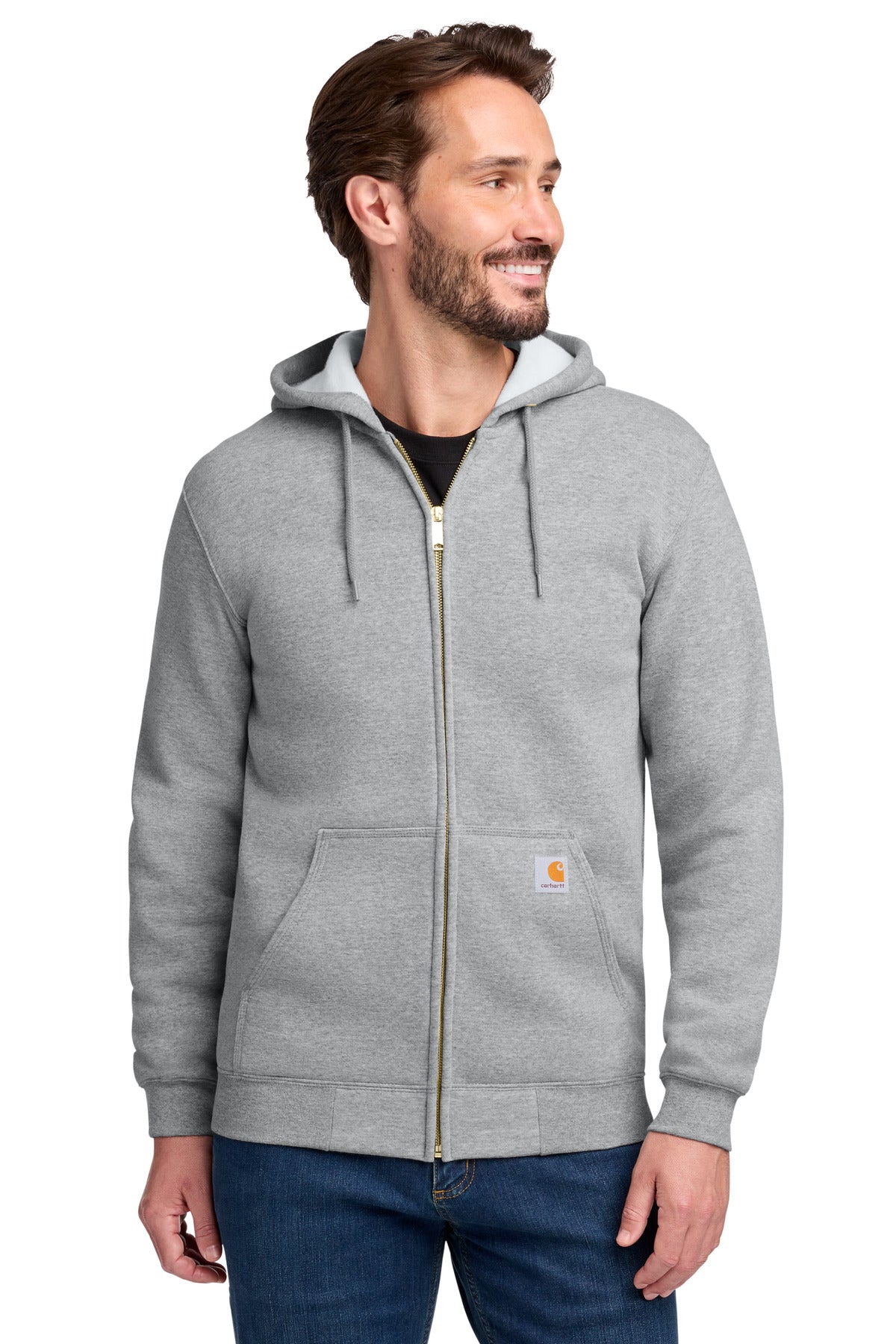 Midweight Hooded Zip-Front Sweatshirt
