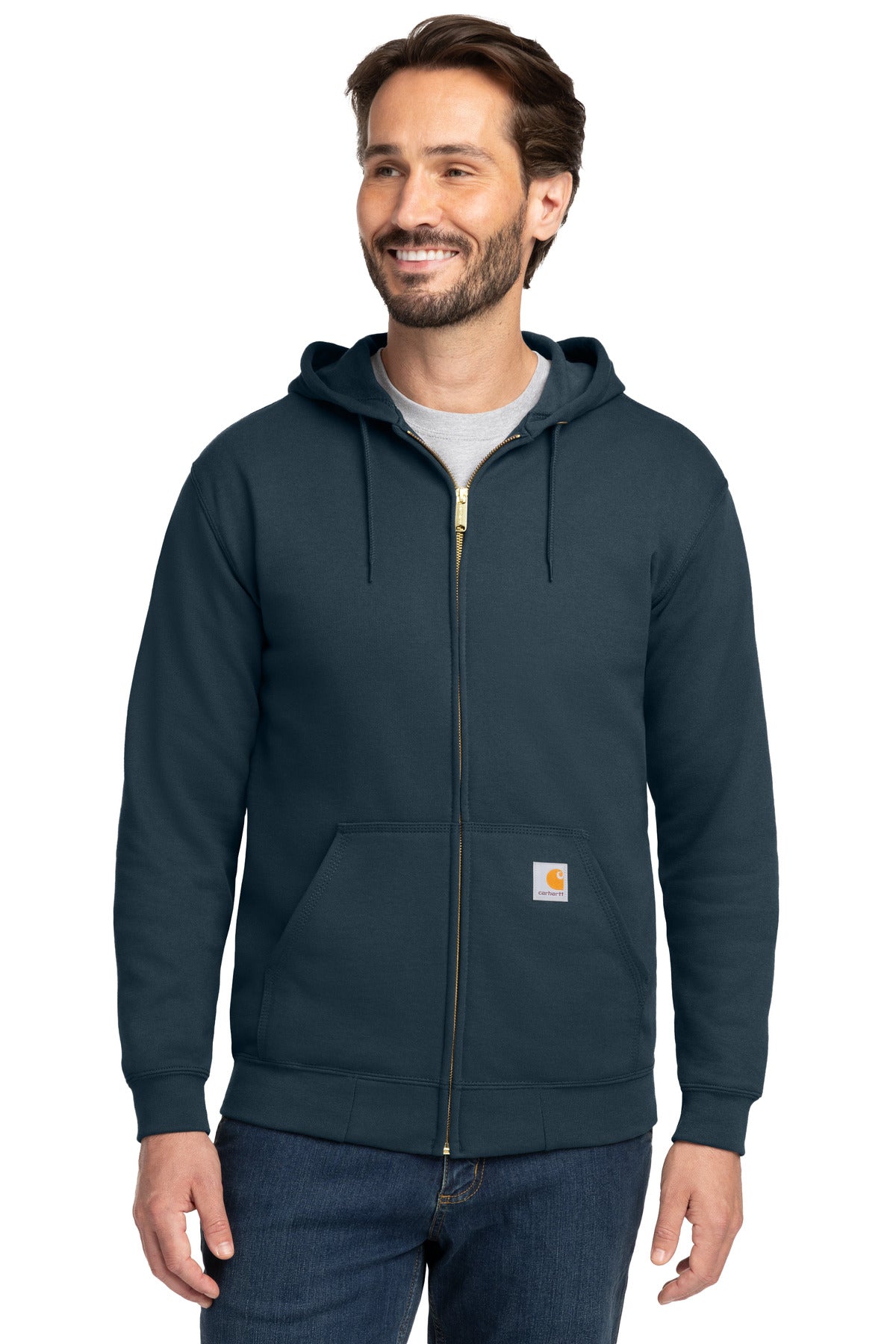 Midweight Hooded Zip-Front Sweatshirt