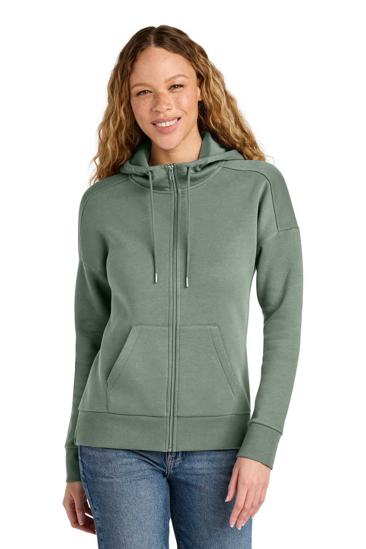 Women's Perfect Weight Fleece Drop Shoulder Full-Zip Hoodie