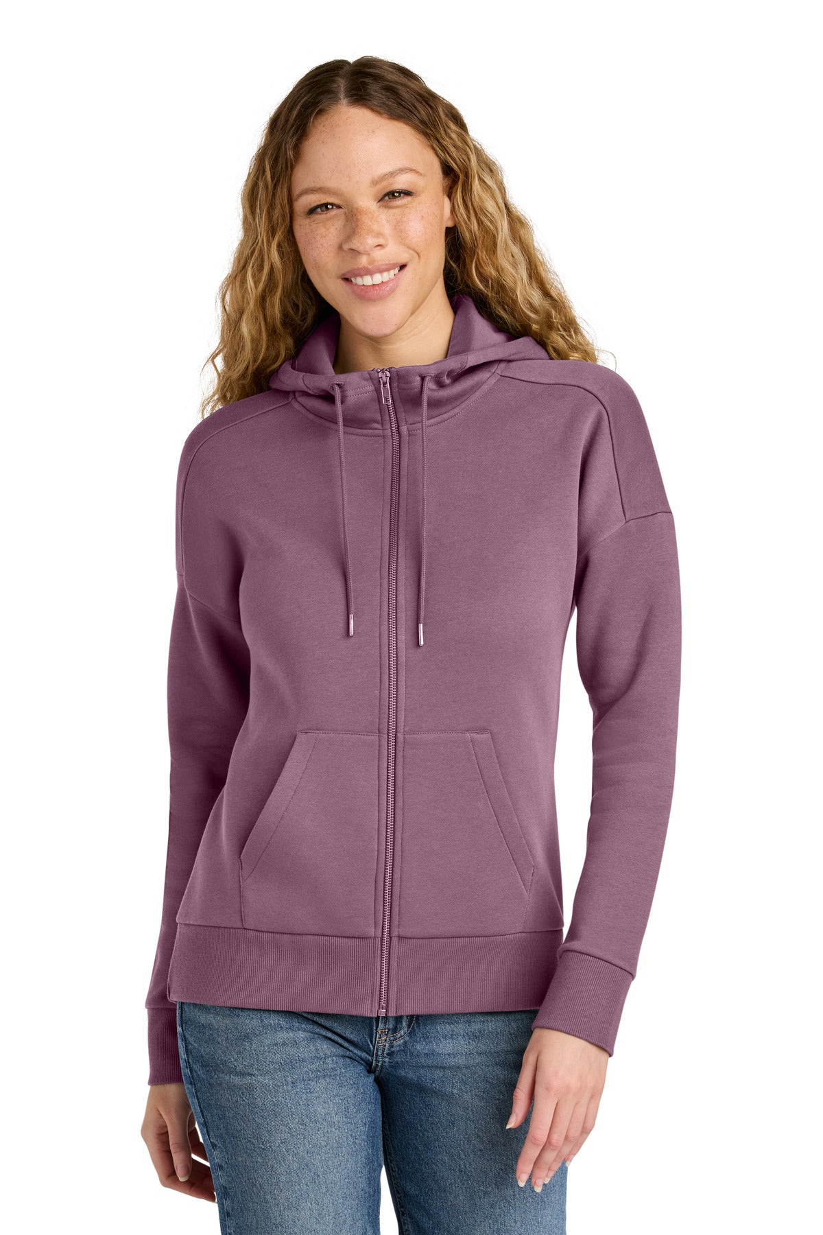 Women's Perfect Weight Fleece Drop Shoulder Full-Zip Hoodie