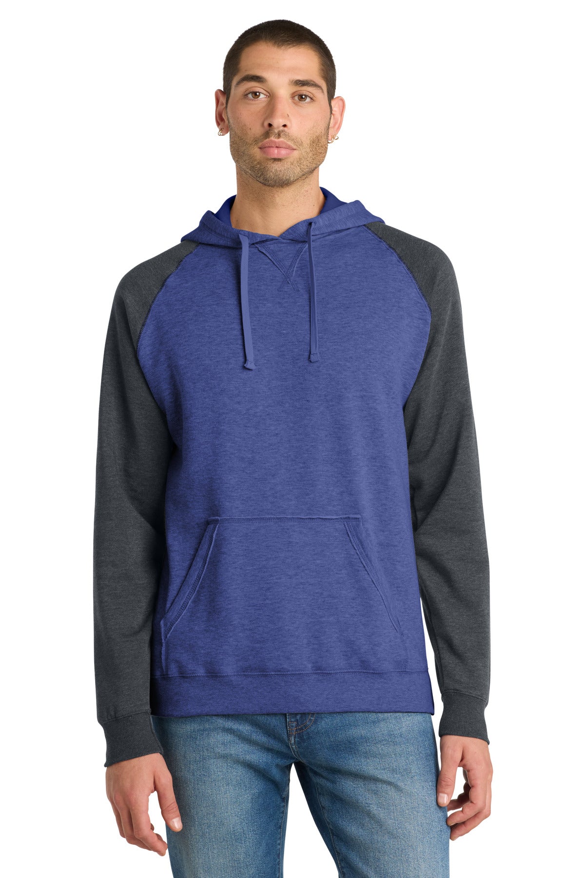 Young Mens Lightweight Fleece Raglan Hoodie