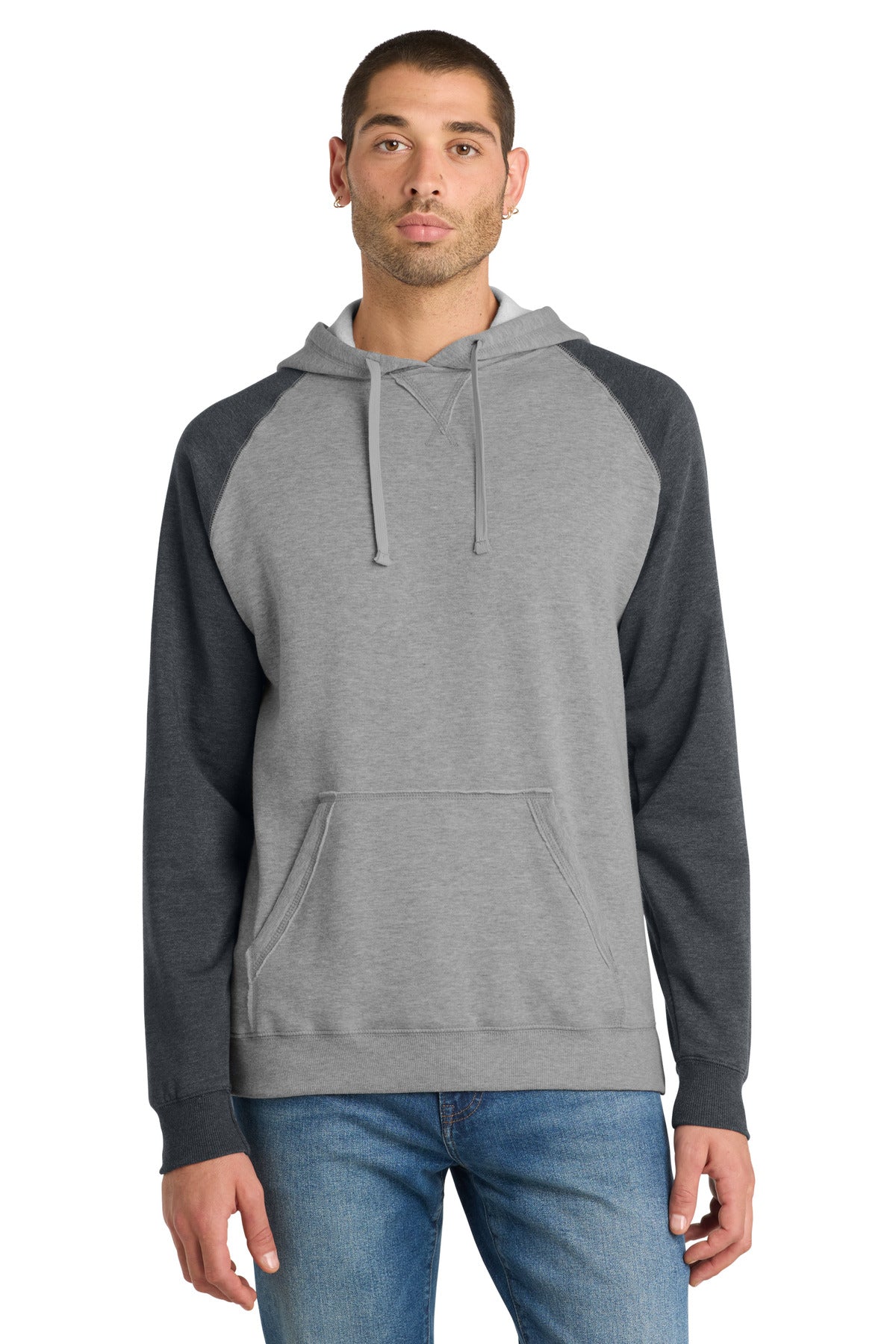 Young Mens Lightweight Fleece Raglan Hoodie