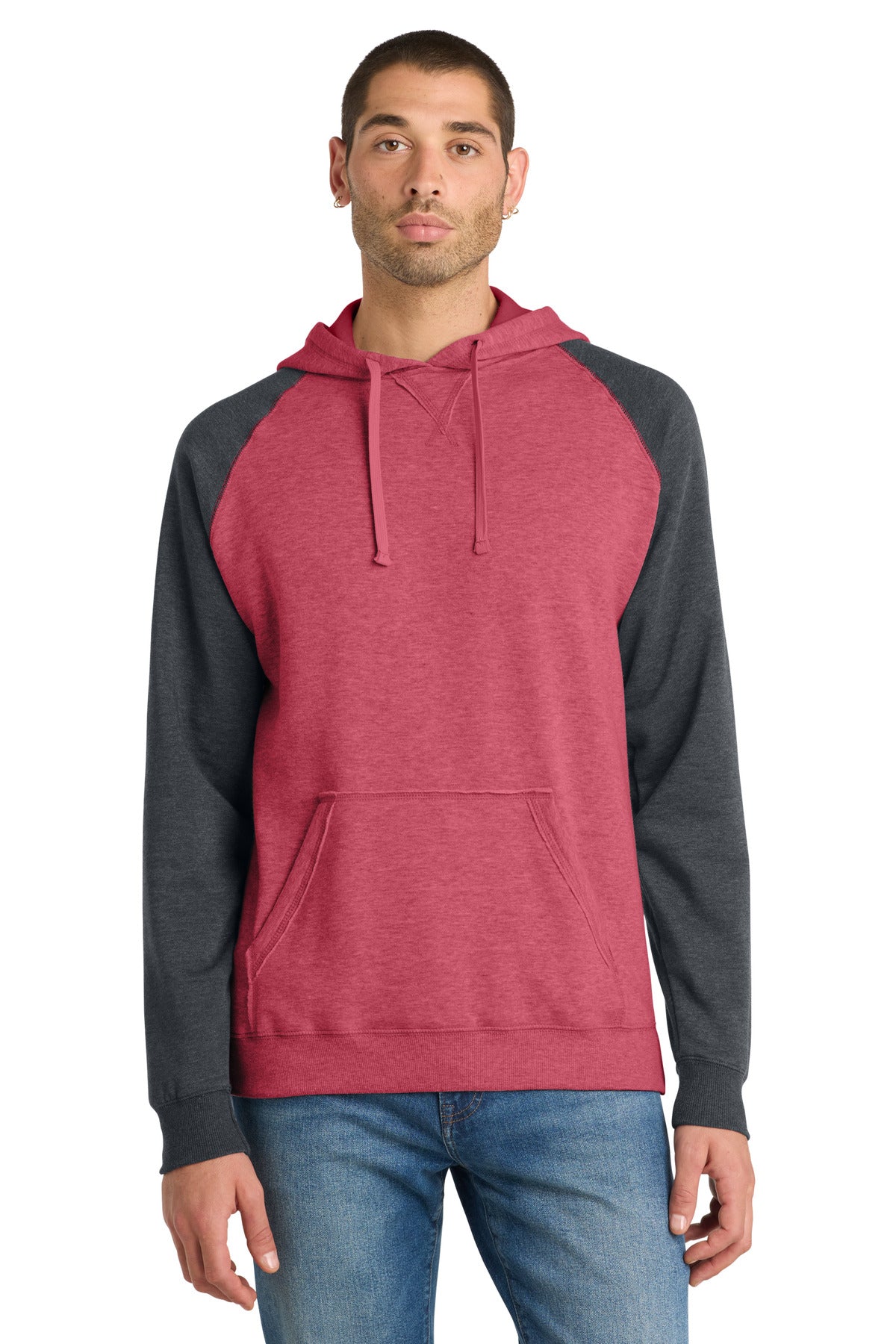 Young Mens Lightweight Fleece Raglan Hoodie