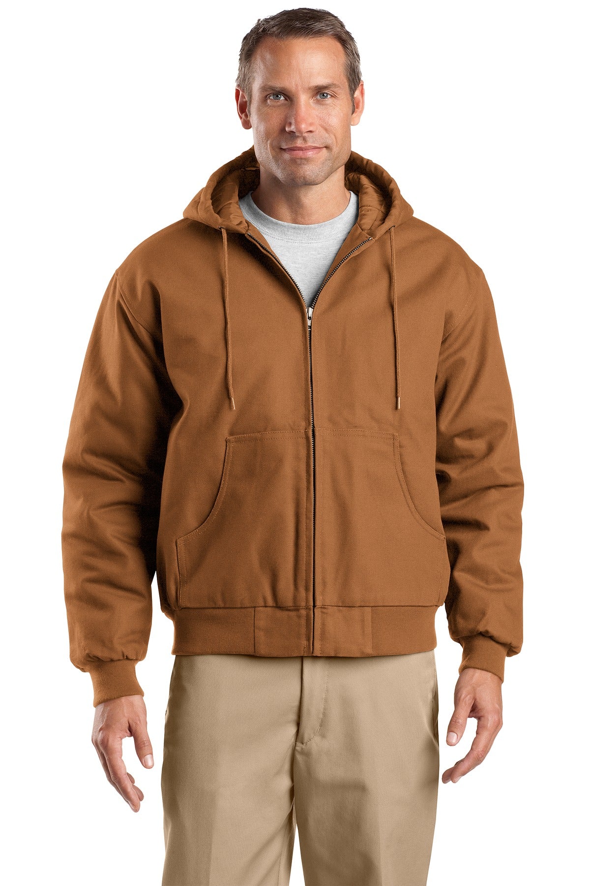 CornerStone ® Tall Duck Cloth Hooded Work Jacket. TLJ763H