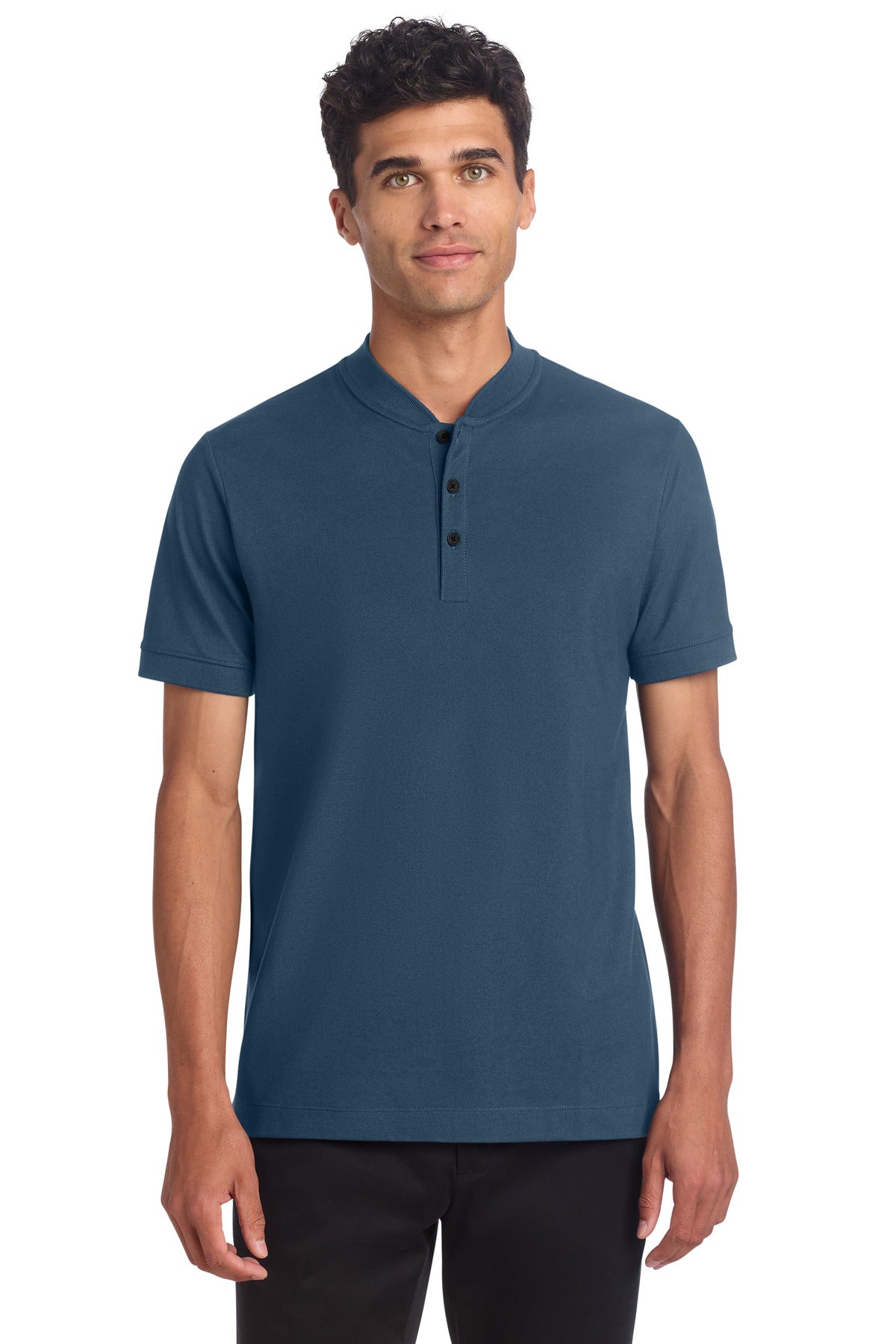 Stretch Pique Henley