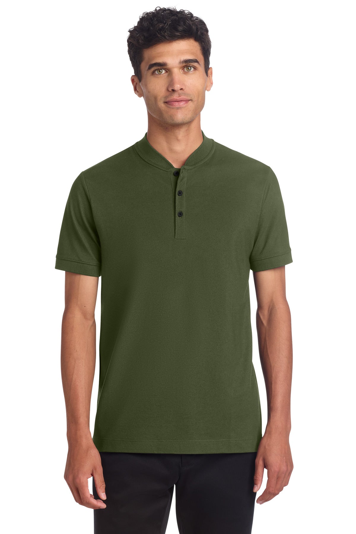 Stretch Pique Henley