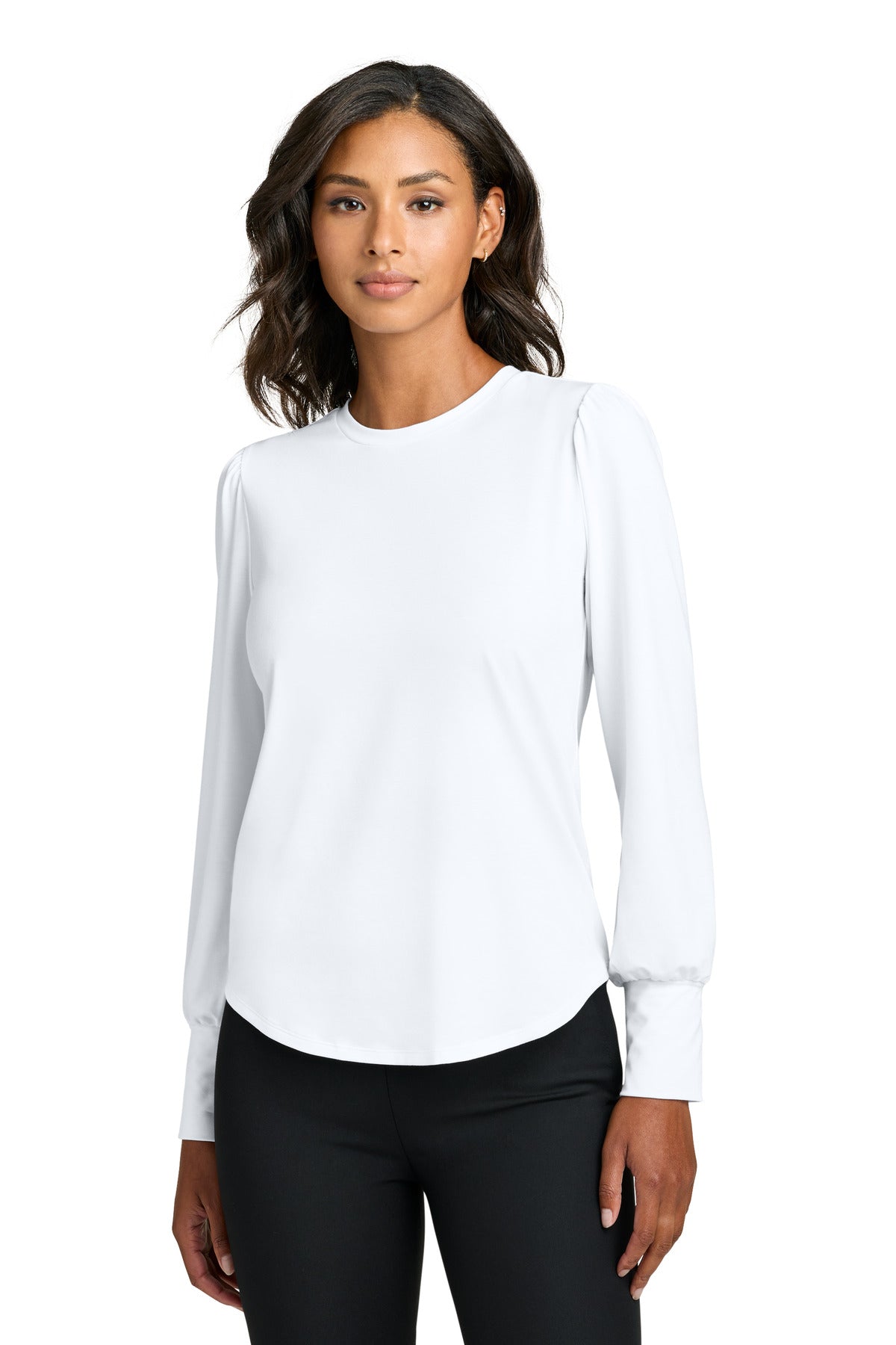 Women's Stretch Jersey Long Sleeve Blouson Top