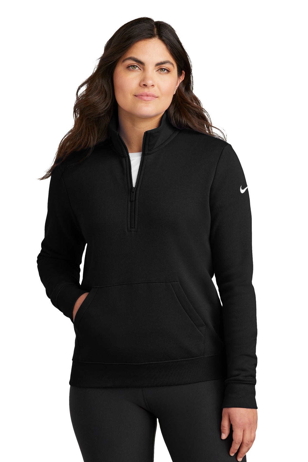 Women's Club Fleece Sleeve Swoosh 1/2-Zip