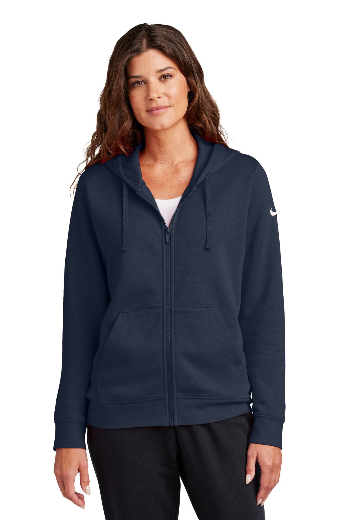 Women's Club Fleece Sleeve Swoosh Full-Zip Hoodie