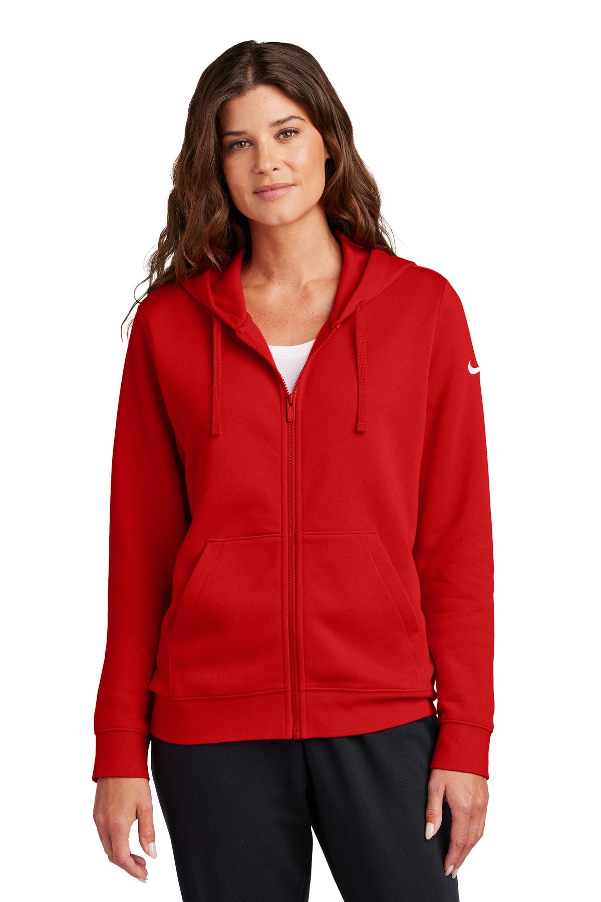 Women's Club Fleece Sleeve Swoosh Full-Zip Hoodie