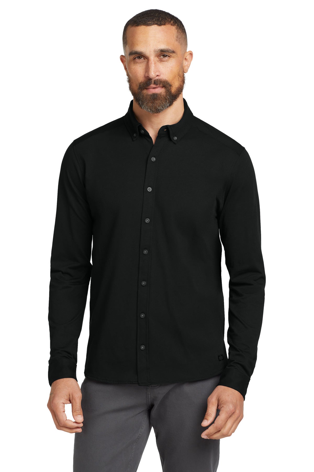 Code Stretch Long Sleeve Button-Up Shirt