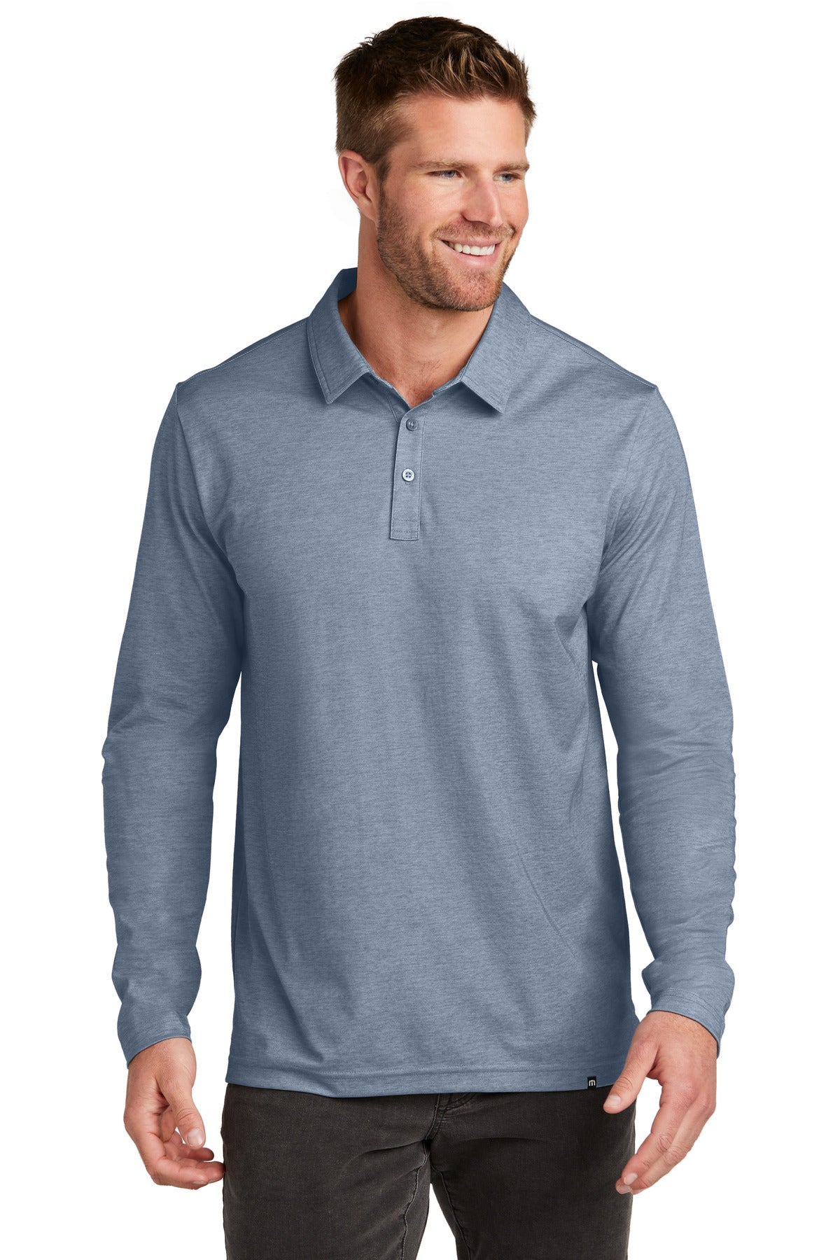 Oceanside Heather Long Sleeve Polo