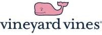 Vineyard Vines logo with a pink whale on a white background