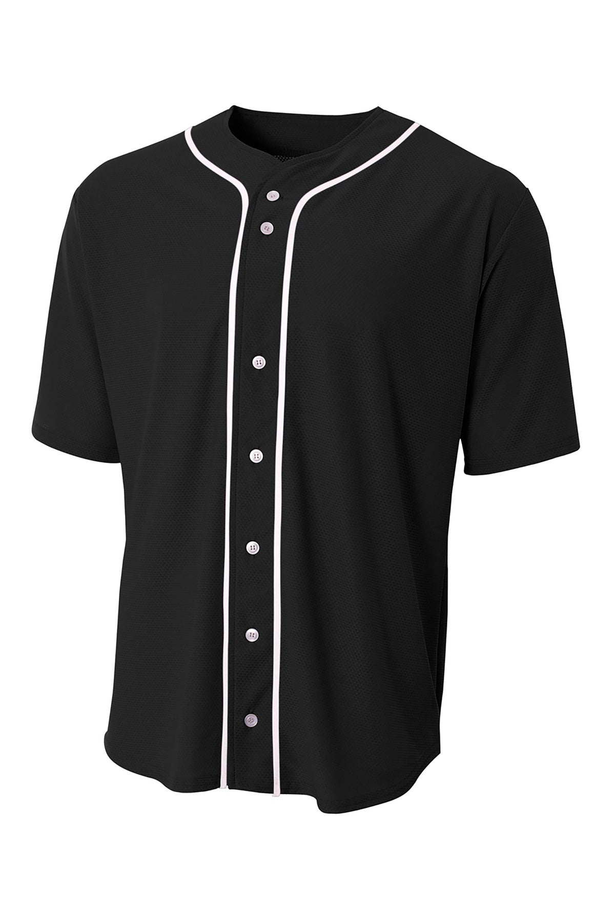 Short Sleeve Full-Button Baseball Top