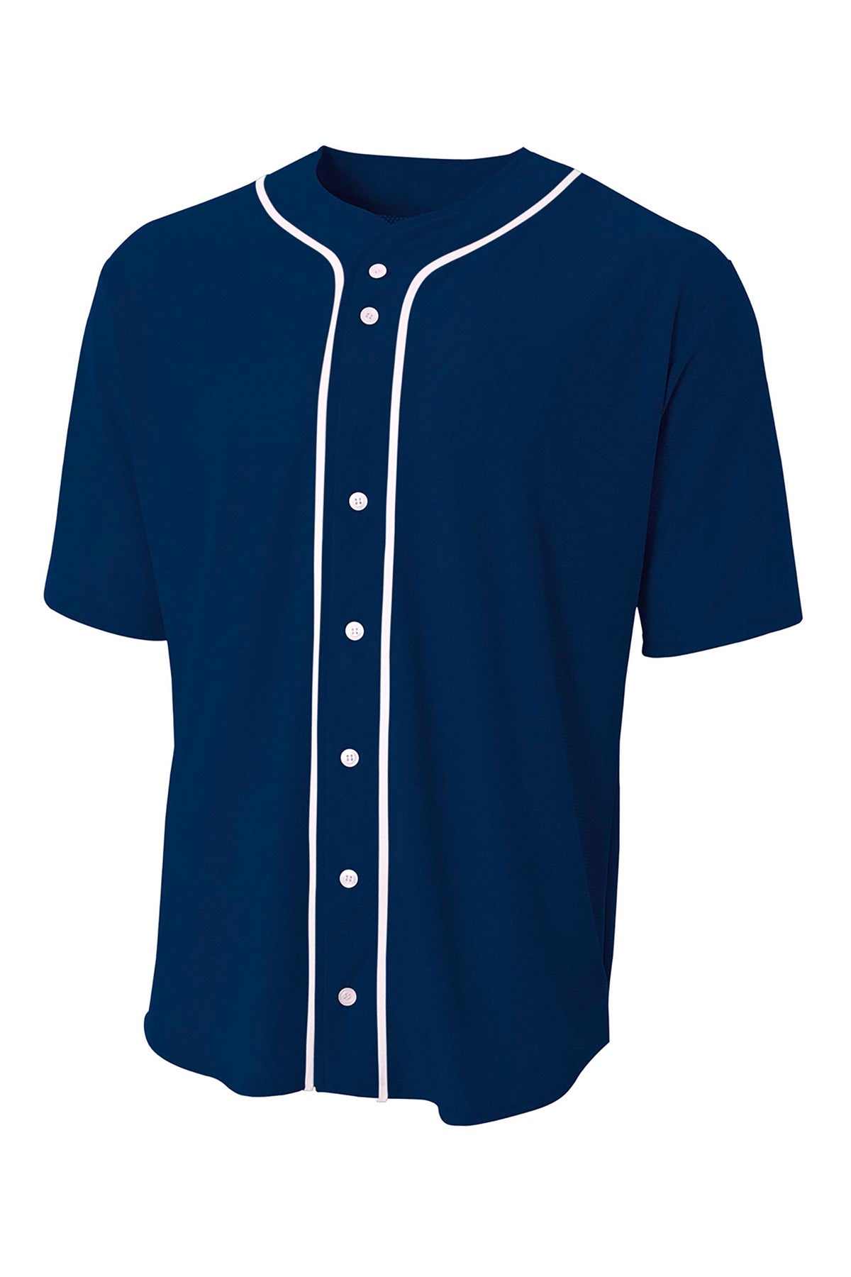 Short Sleeve Full-Button Baseball Top