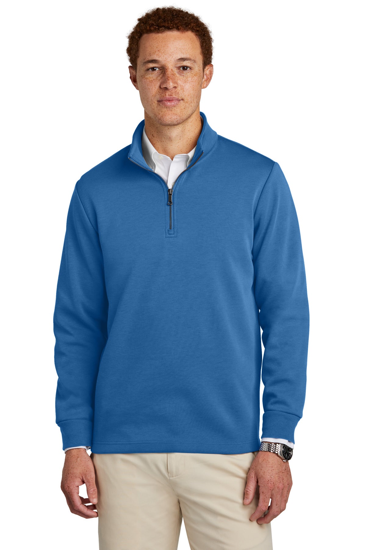 Double-Knit Quarter-Zip Pullover