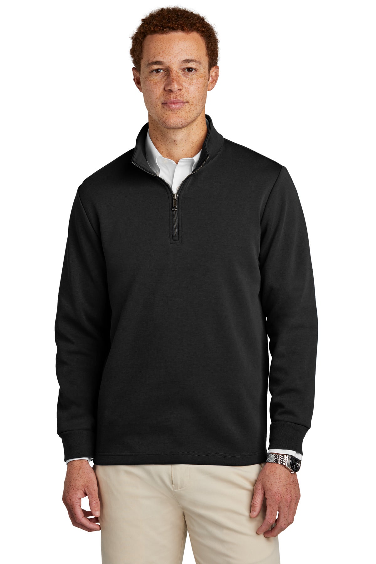 Double-Knit Quarter-Zip Pullover