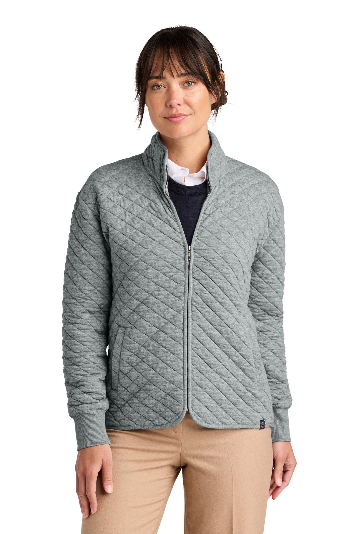 Women's Diamond Quilt Full-Zip Fleece Jacket