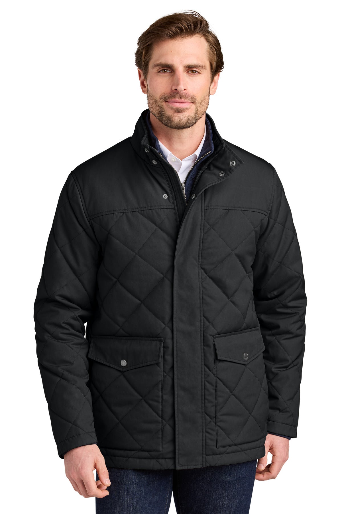 Diamond Quilted Water-Resistant Field Coat