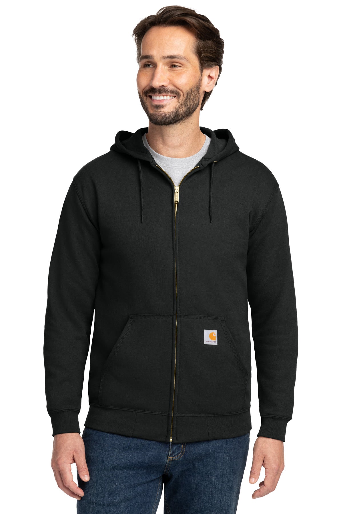 Midweight Hooded Zip-Front Sweatshirt