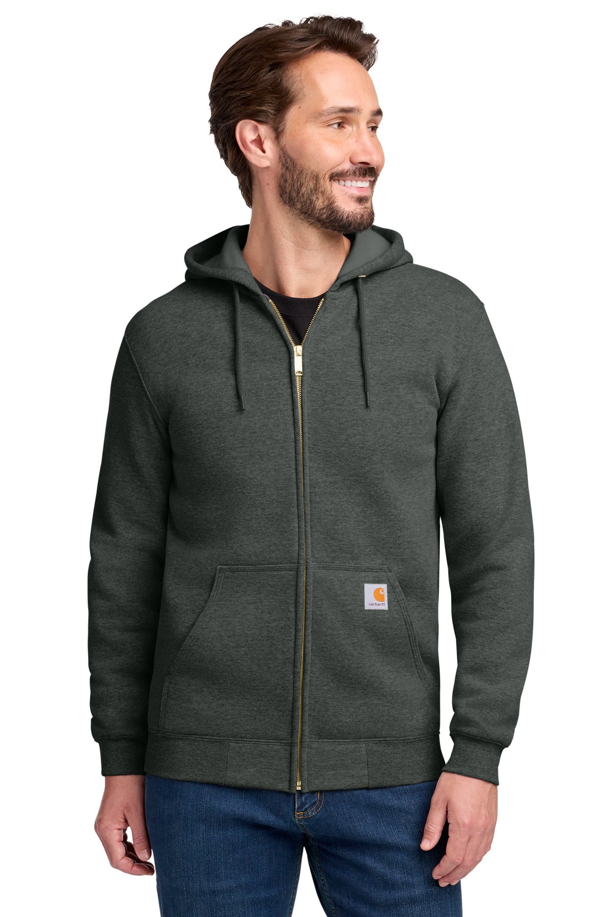 Midweight Hooded Zip-Front Sweatshirt