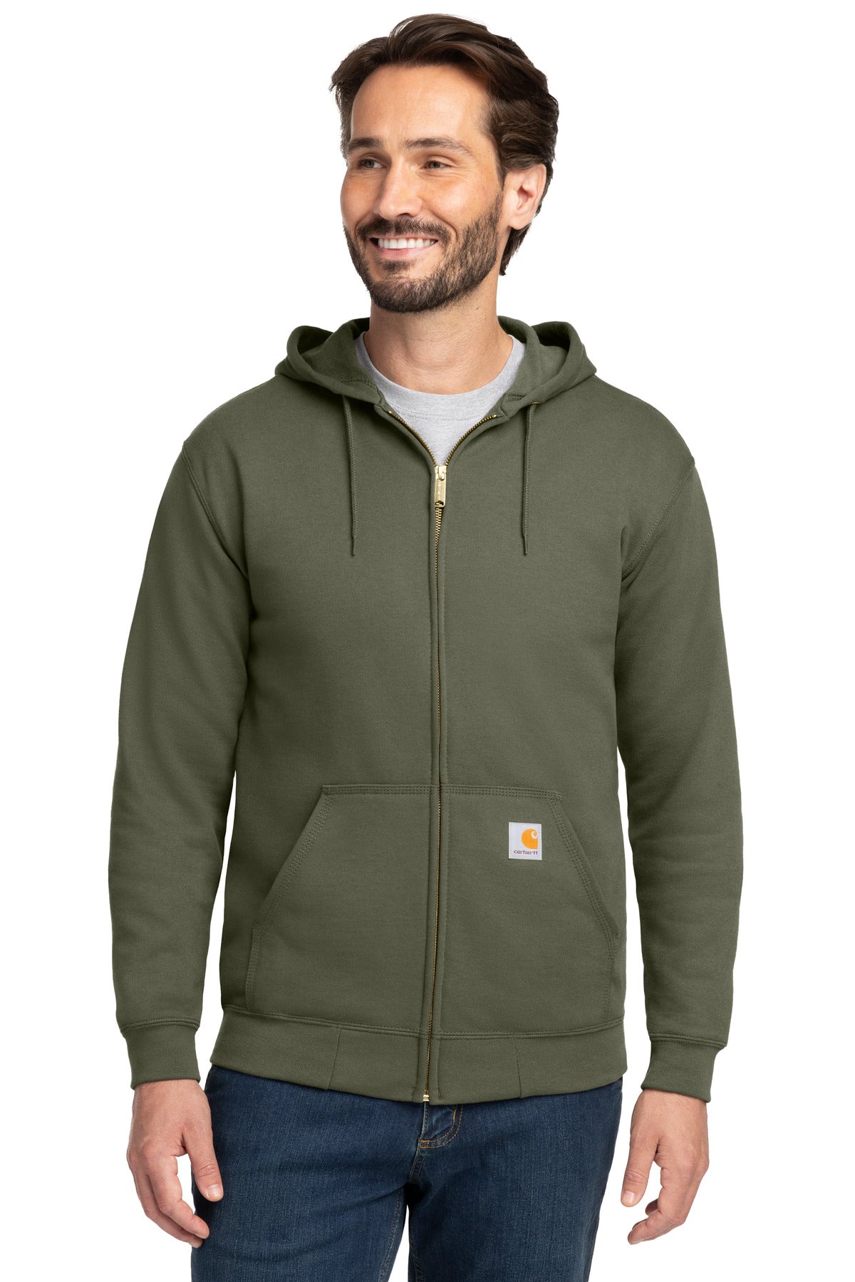 Midweight Hooded Zip-Front Sweatshirt