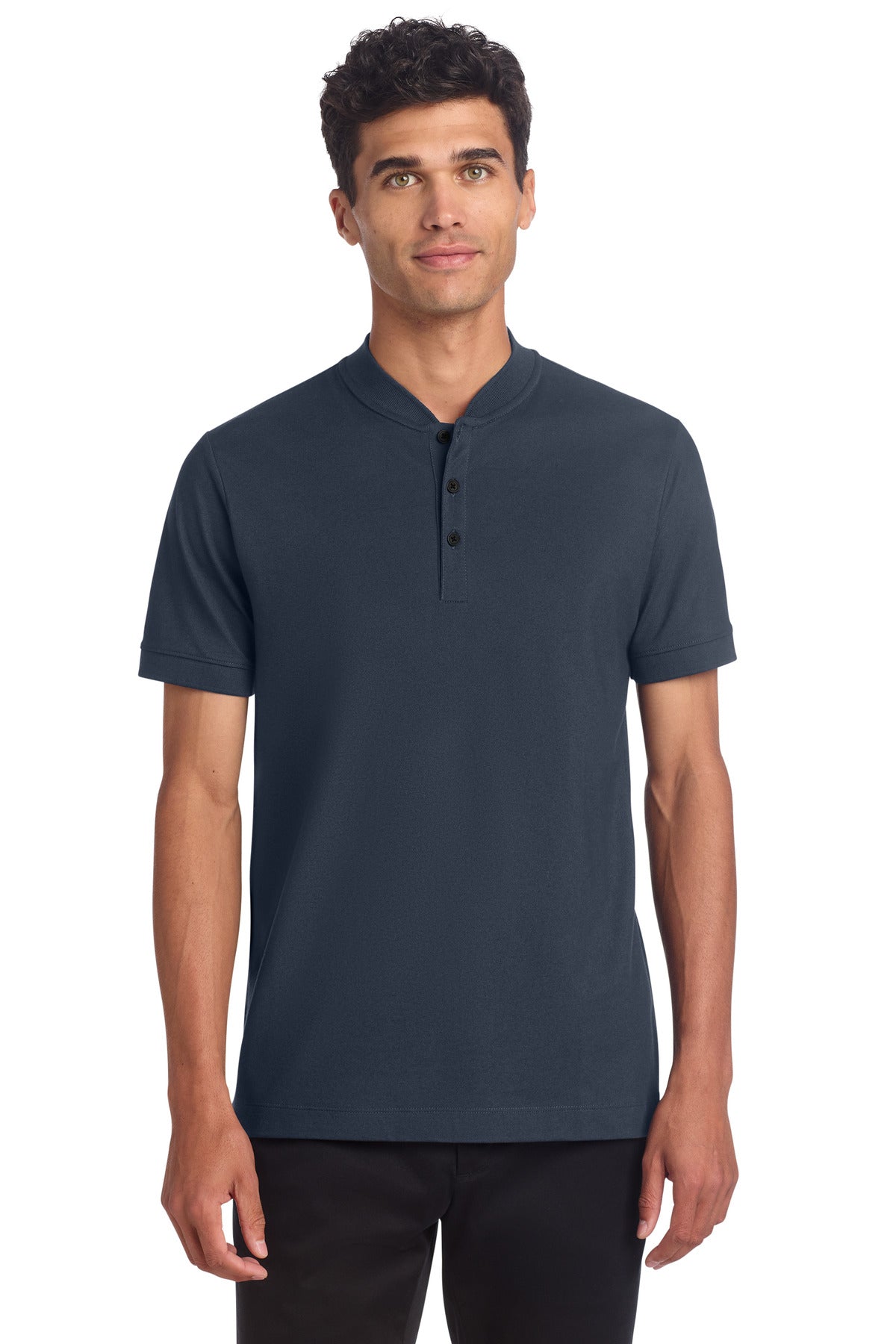 Stretch Pique Henley
