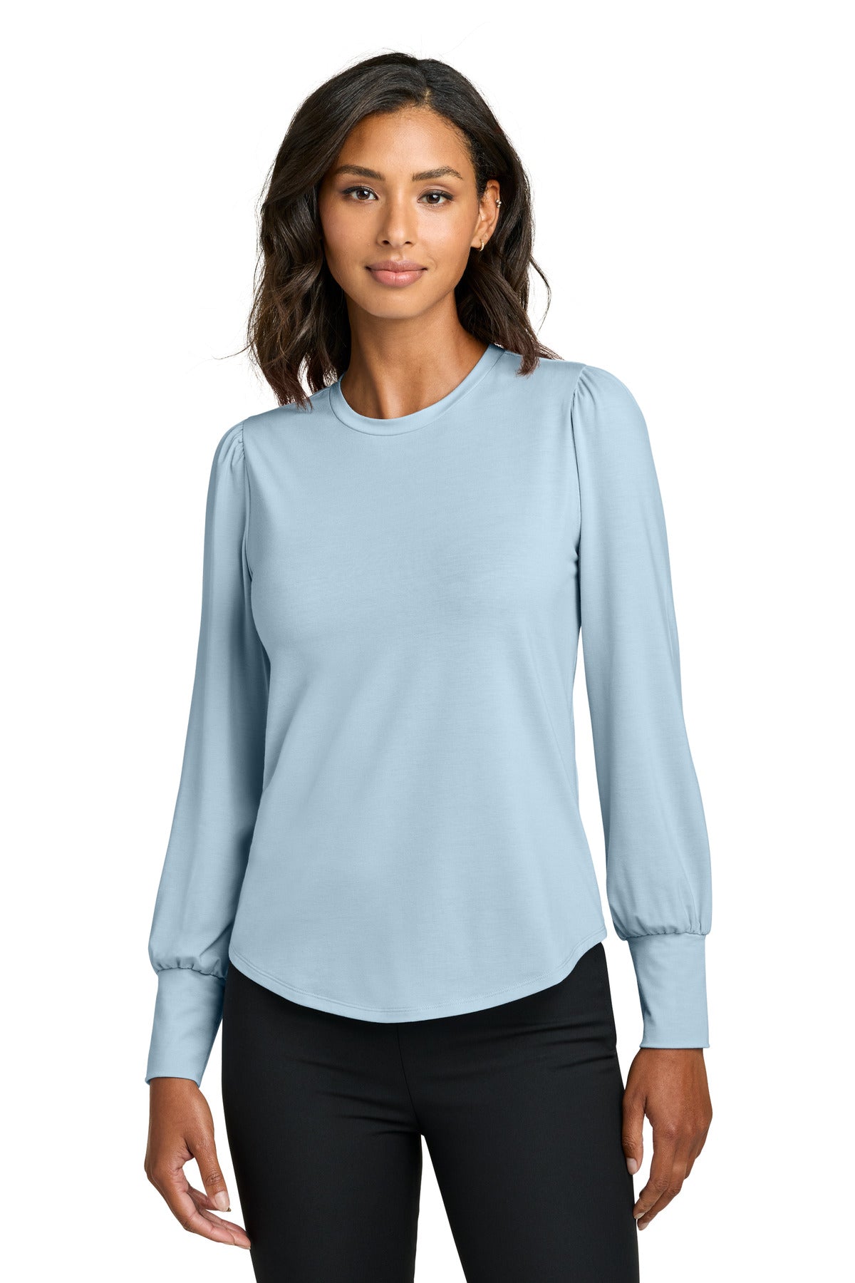 Women's Stretch Jersey Long Sleeve Blouson Top