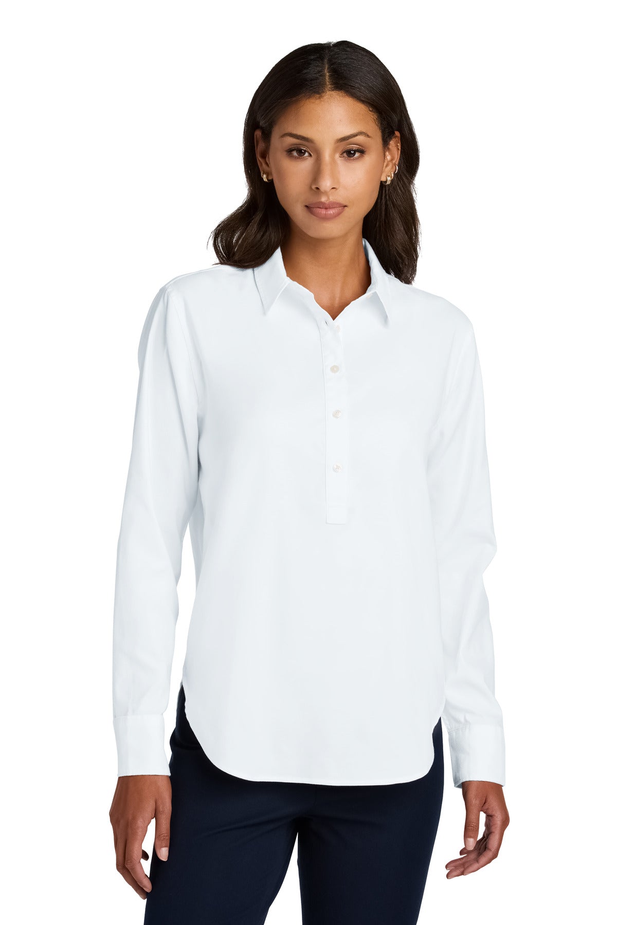 Women's Long Sleeve Modern Oxford Shirt