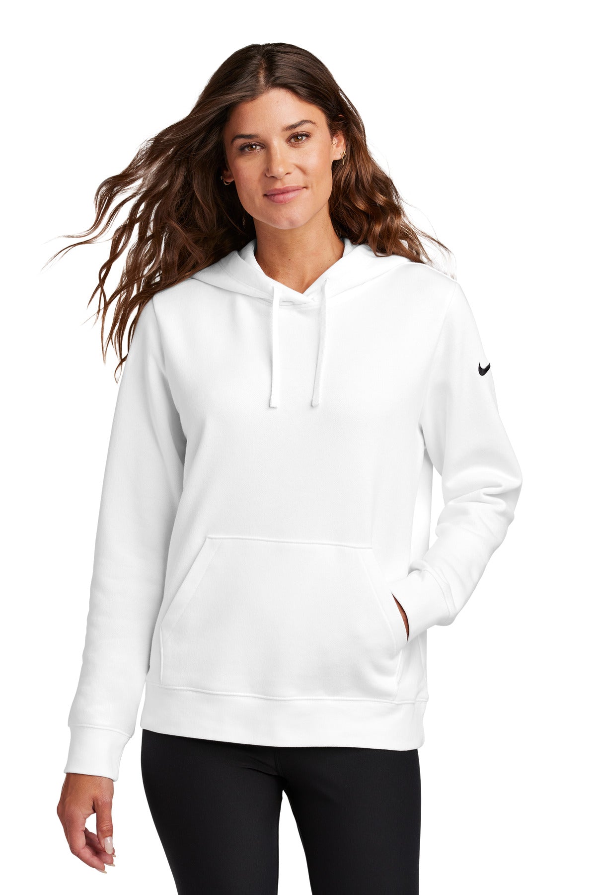 Women's Club Fleece Sleeve Swoosh Pullover Hoodie