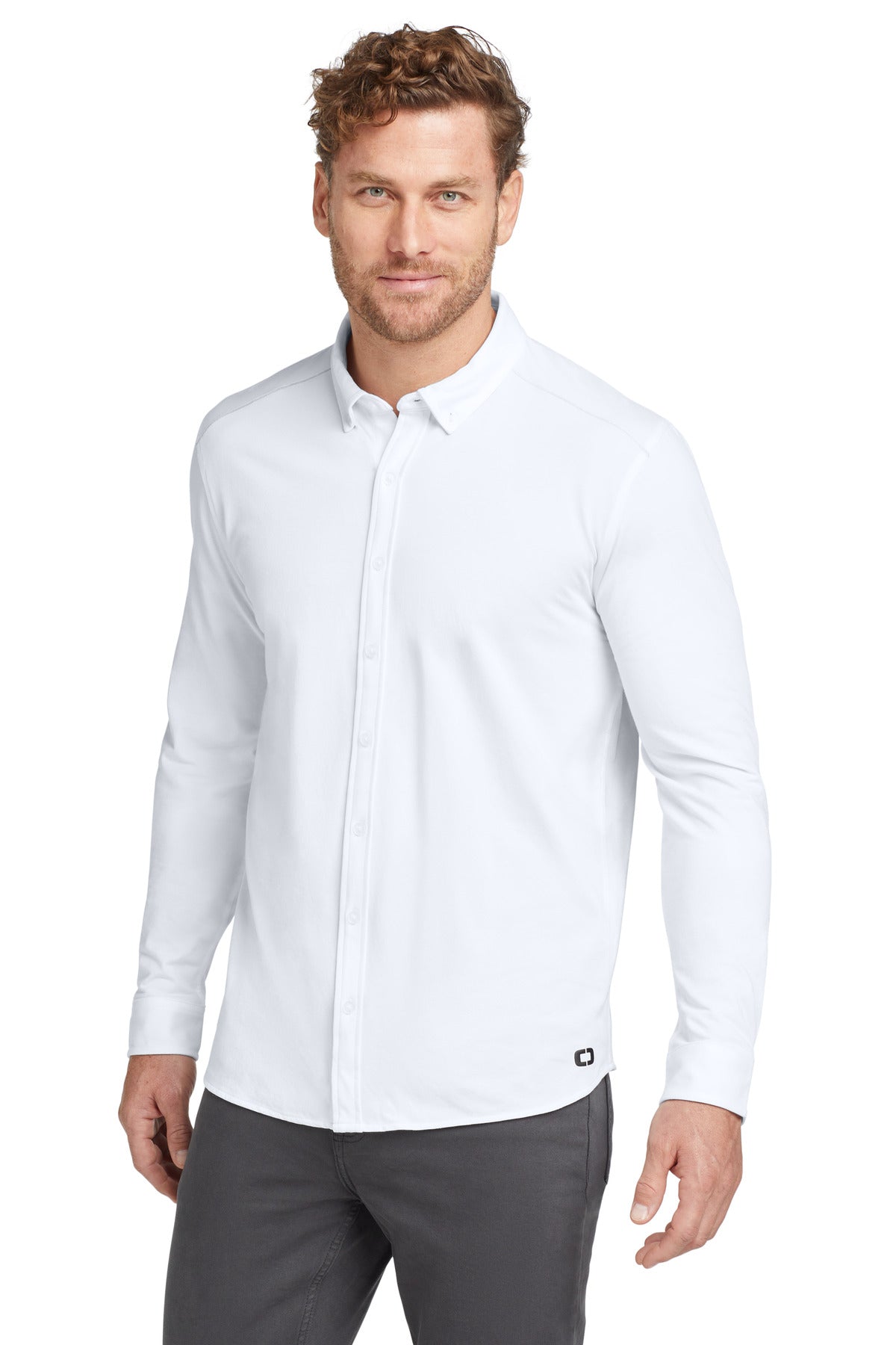Code Stretch Long Sleeve Button-Up Shirt