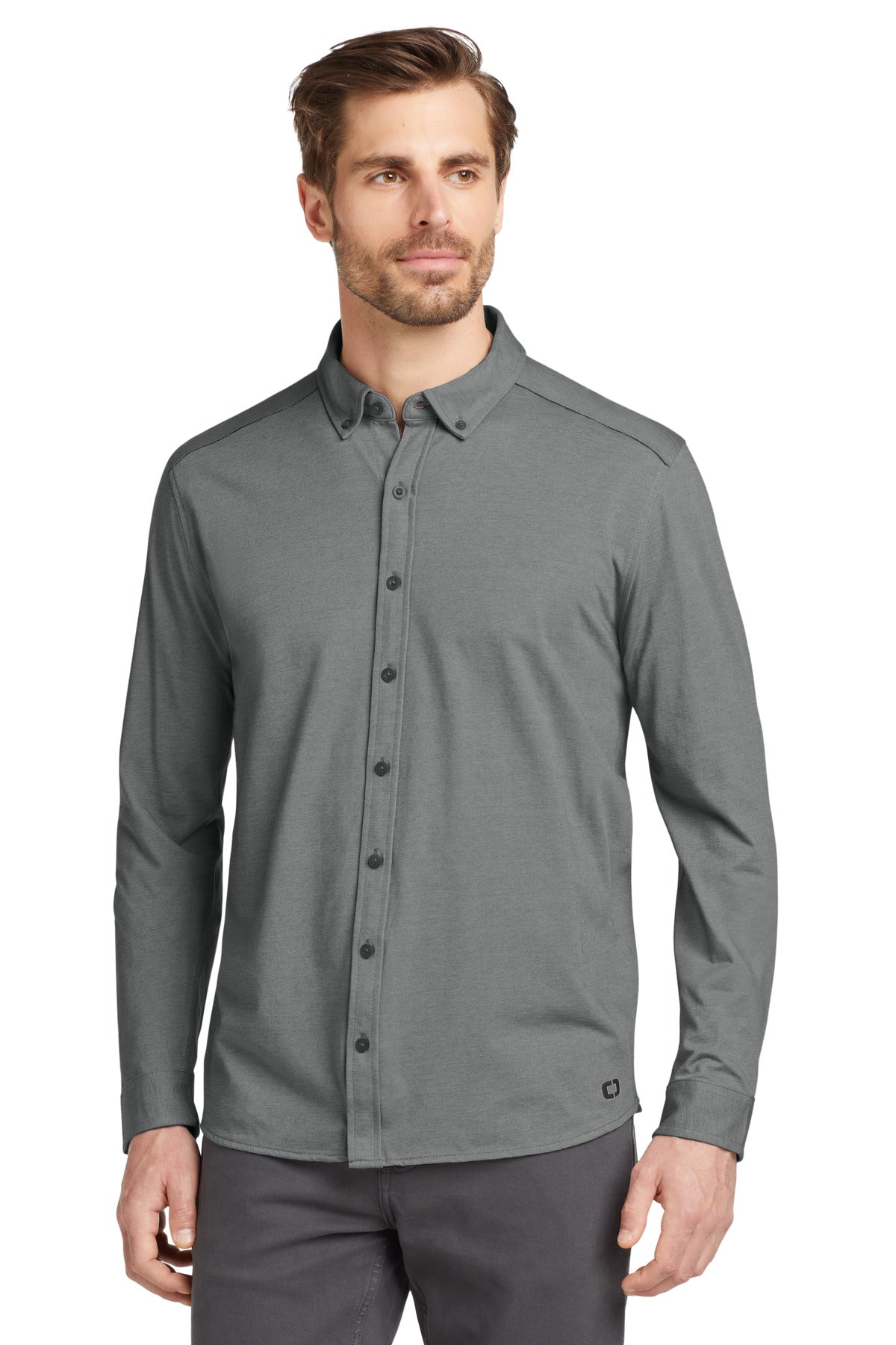 Code Stretch Long Sleeve Button-Up Shirt