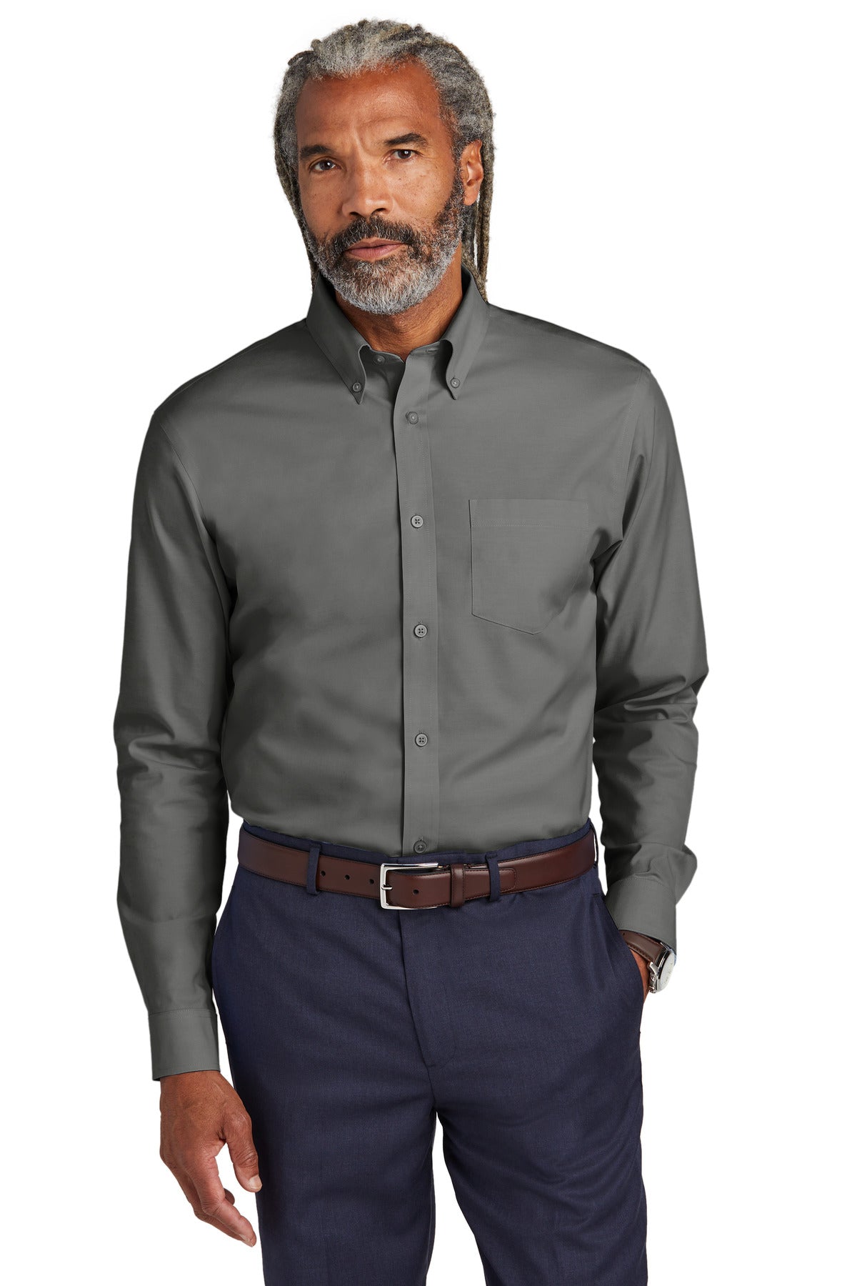 Tall Wrinkle-Free Stretch Pinpoint Shirt