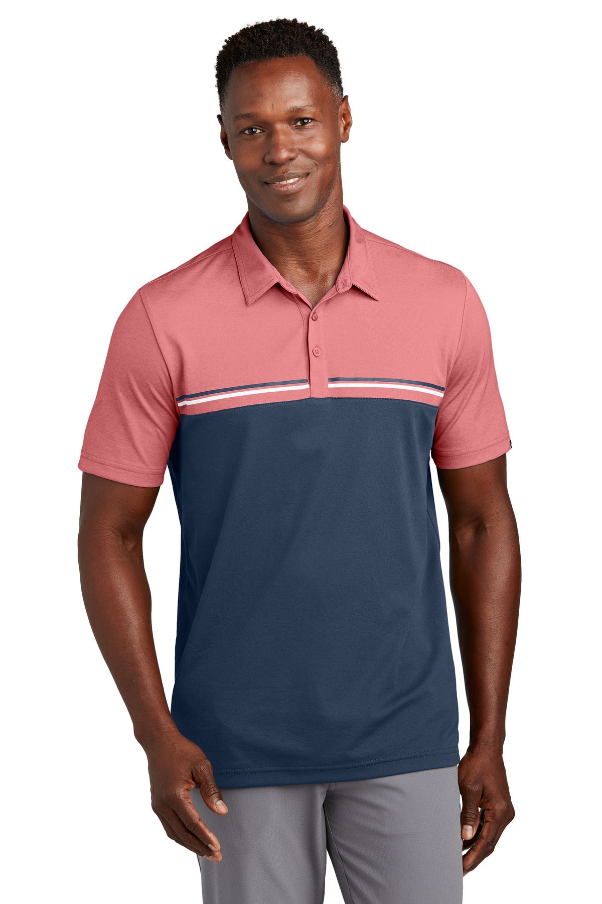 Sunset Blocked Performance Polo