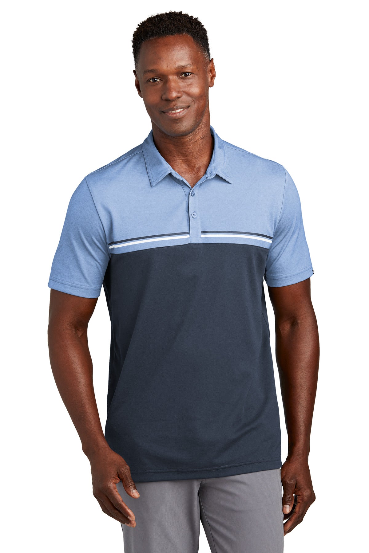 Sunset Blocked Performance Polo