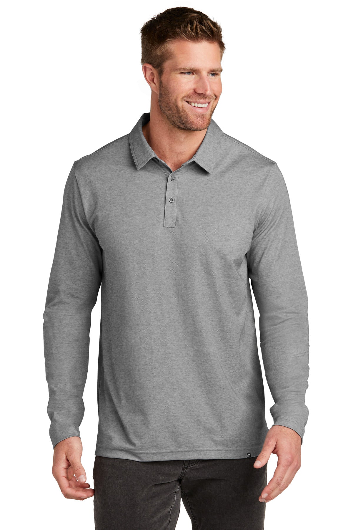Oceanside Heather Long Sleeve Polo